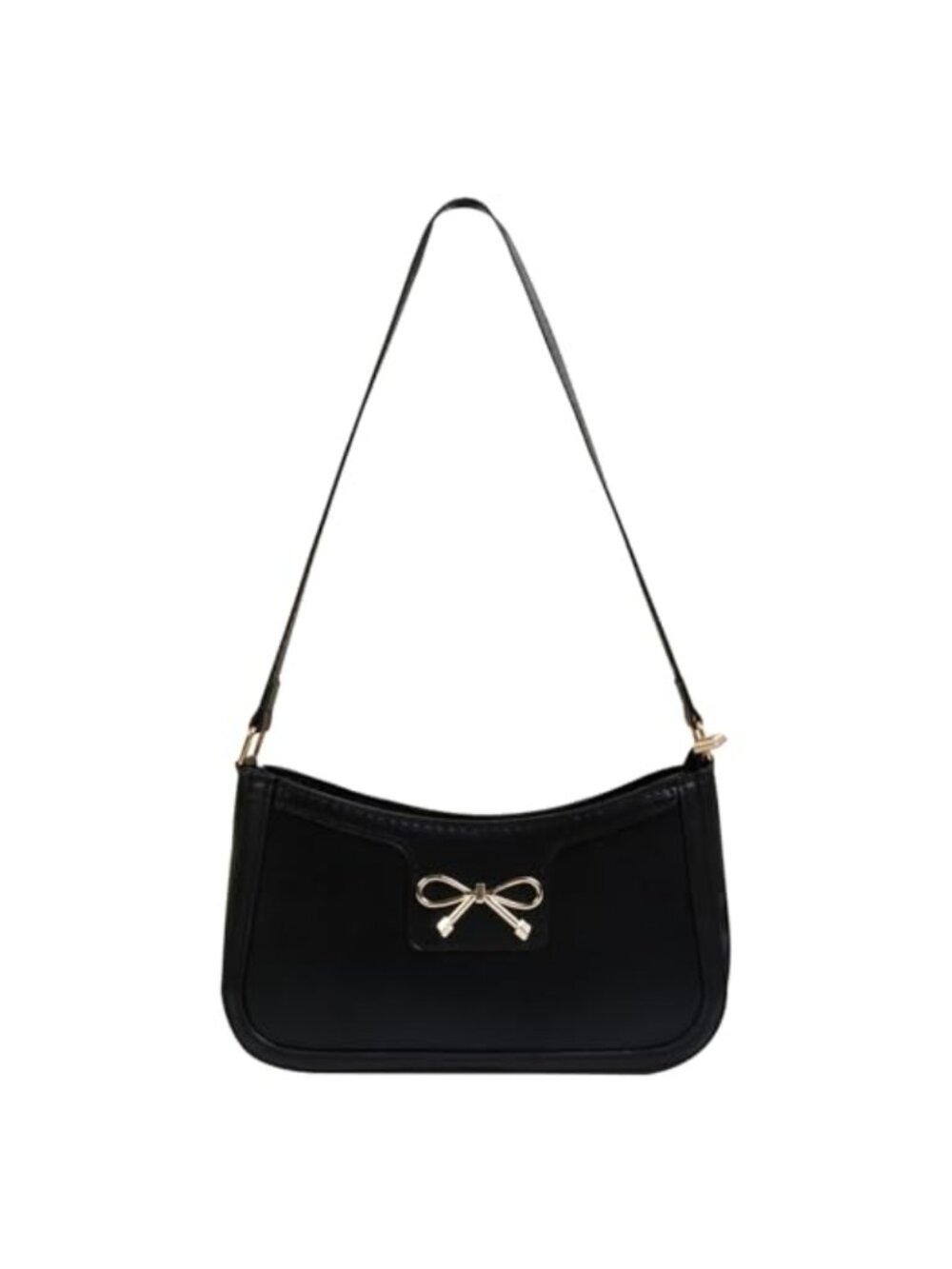 Faux Leather Bow Shoulder Bag Cute Hobo Tote Purse for Work Travel